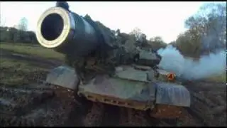 T-55am2 Battle tank in combat.