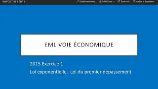 EML 2015 ECE Exercice 1