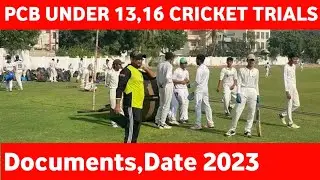 Pcb under 13, under 16 cricket trials date 2023 ???
