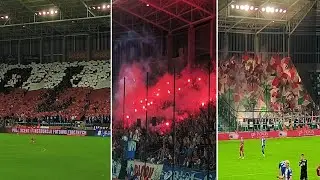 Legioniści w Płocku. Kartoniada Nafciarzy. Doping kibiców na meczu Wisła Płock - Legia | 17.08.2025