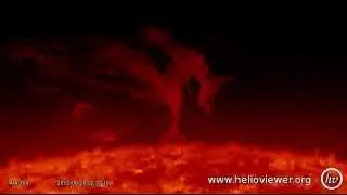 Solar prominence - Twister, whirlwind of fire at North of the Sun (September 20, 2012) - Video Vax