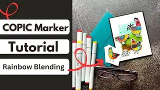 Easy Copic Rainbow Blending Tutorial w/ Simon Hurley's Spring Chicken Stamps!