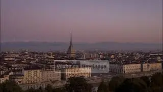 Turin, Italy sunrise timelapse
