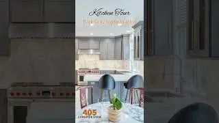 Kitchen Tour - Dark Grey Kitchen Cabinets With Light Countertops