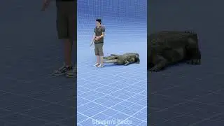 Baby crocodile death roll 😲