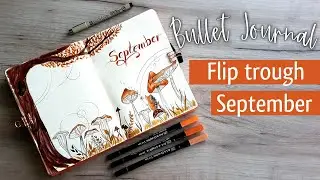 Mushrooms theme - My September Flip trough | 2021 BULLET JOURNAL Set up | Weekly spreads & More