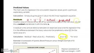 Predicted values and residuals