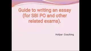 English Language - Essay Writing  (Part 2 of 3)