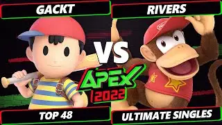 Apex 2022 Top 48 - Gackt (Ness) Vs. Rivers (Diddy Kong) SSBU Ultimate Tournament