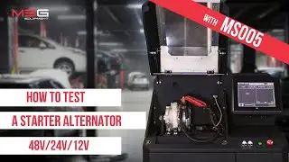 We test the starter alternator 48V from Audi and 12V from Mercedes on test bench MS005