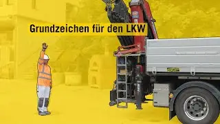 Arbeitnehmerschutz - Handzeichen für Einweiser - Übung LKW