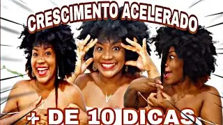 COMO EU FAÇO MEU CABELO CRESPO CRESCER? + DE 10 DICAS para seu CABELO CRESPO CRESCER MAIS RÁPIDO.