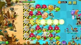 PVZ2 REFLOURISHED BOG WAVE BEACH DAY 40 #pvz2reflourished #pvz2 #pvz #zombie #gaming #games #edit 