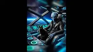 Alien and cat friendship. Space travel!! #shorts #cat #space