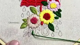 Turning threads into art ✨ Watch every stitch come to life in this beautiful embroidery journey! 