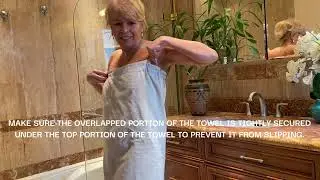 UWRAPT - Towel & Towel Wrap All-in-One w/ Tie Adjustable Closure.