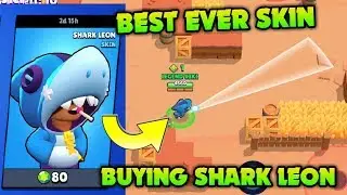 Buying Best Ever Skin Shark Leon in Brawlstars 😱 Shark Leon Gameplay !