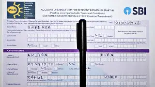 SBI Savings Account Opening Form 2025 | State Bank Of India Account Opening Form Fill Up