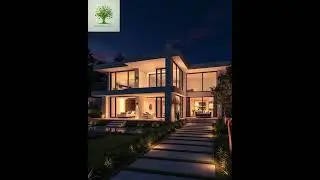 Home at night🌲🌲🏡 #home #homegardendesign #homedecor #design #garden #house #architect #nightview