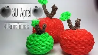 Rainbow Loom - 3D Apfel  ( 3 Größen )