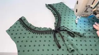 beautiful frill neck design/cutting and stitching/size XL