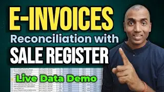 E-invoice data reconciliation with Sale Register | Live Data Demo |🔥