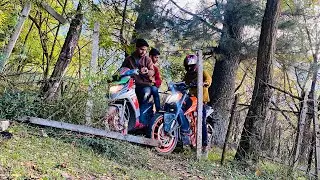 Fun Off-roading Duke390 & Aprilia150