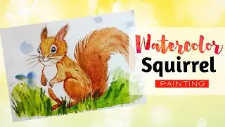 Cute Squirrel (gilhari) Watercolor Painting | Easy Step by Step Tutorial