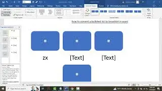 how to convert a bulleted list to SmartArt in word