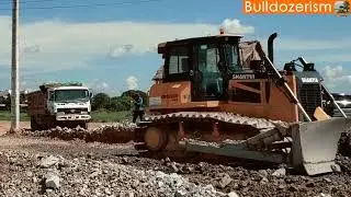 BULLDOZER SHANTUi DH17C3 Pro (8) Nice Project LANDFILL with Perfectly Skillful Driver Pushing Soil