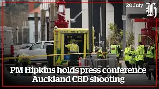 PM Hipkins holds press conference  Auckland CBD shooting  | nzherald.co.nz
