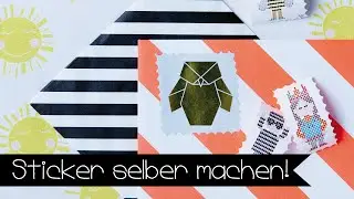 DIY | STICKER SELBER MACHEN I BASTELN MIT GESCHENKPAPIER