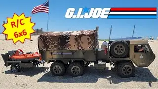 Custom GI Joe RC 6x6 (Fayee 004a) on the Beach!