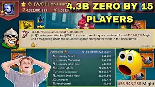 Lords Mobile - 4.3 BILLION PLAYER Zeroed by 15 PLAYERS INSANE BATTLE 🔥 #lordsmobile 