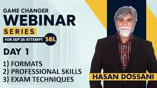 ACCA SBL Day 1 Game Changer Webinar Series Sep'26 | Pass SBL First Attempt | Success Strategy