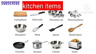 English for kitchen items🫙🔪🥄 |kitchen vocabulary |english for beginners 