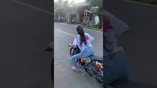 Joki cantik bawa Mio 200cc 🔥 #mio200cc #200cc #dragbike #ilegalracejatim