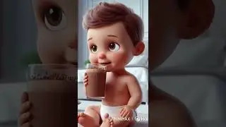Cute baby drinks chocolate drink🍫🥛#cutebaby #chocolate #chocolatedrink #shorts