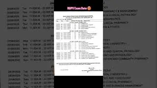 RGPV Exam Date 🤩 #dpharma #udit_pharmacy