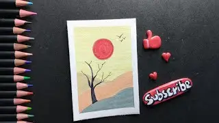 Easy Sunset Painting with Marker Pens | Simple DIY Art for Beginners | Draw & Relax at Home