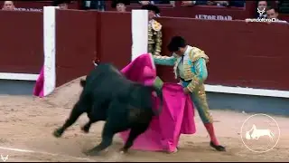 Morante de La Puebla, segundo toro, duelo de quites con El Juli, Feria de San Isidro 18-05-2023