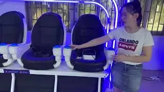 9D VR 4 Seats Cinema#vr #9d #vrproduct #vrfactory #9DVRcinema #amusementpark #vrcinema #9dvr