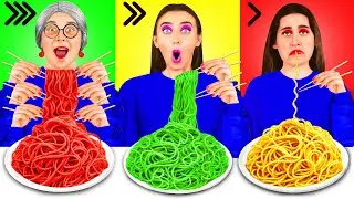 Tantangan Cepat, Media atau Lambat Makanan | Gadget Cerdas vs Hack oleh 4Fun Challenge