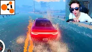 Driving A 1000HP Hellcat Through A Crazy Flood In BeamNG.Drive!