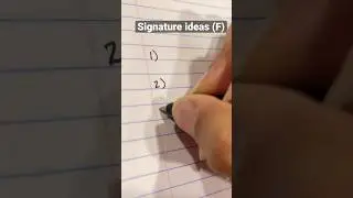 ✨Signature Ideas (F)✨ #shorts #viral #art #calligraphy