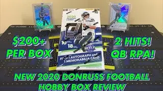 *2 HITS! QB RPA!* 2020 Panini Donruss Football Hobby Box Break/Review - $200+ Per Box