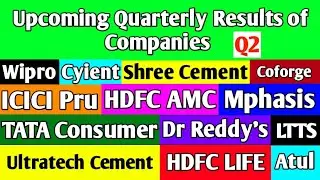 Upcoming quarterly results of companies | Q2 Results 2022 2023 | quarterly results of companies