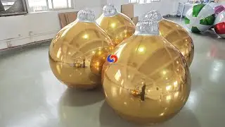 Custom stunning pyramid arrangement big shiny blue / red/ gold Christmas decor balls Ornament
