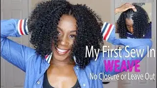 Sew In Weave on Shaved Sides. No Closure No Leave Out. Outre Batik Jerry Curl