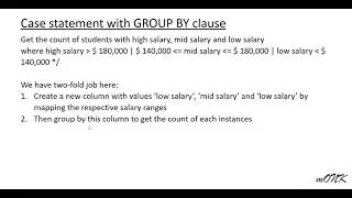 Case statement in SQL